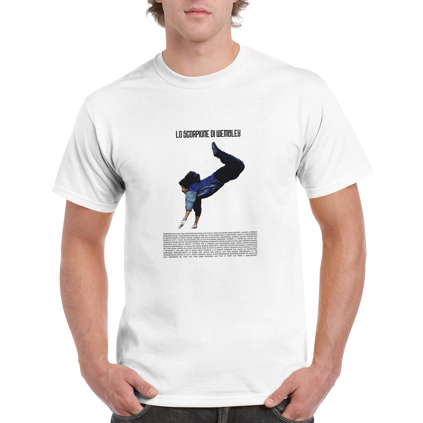 LO SCORPIONE DI WEMBLEY | Higuita | T-Shirt stampata