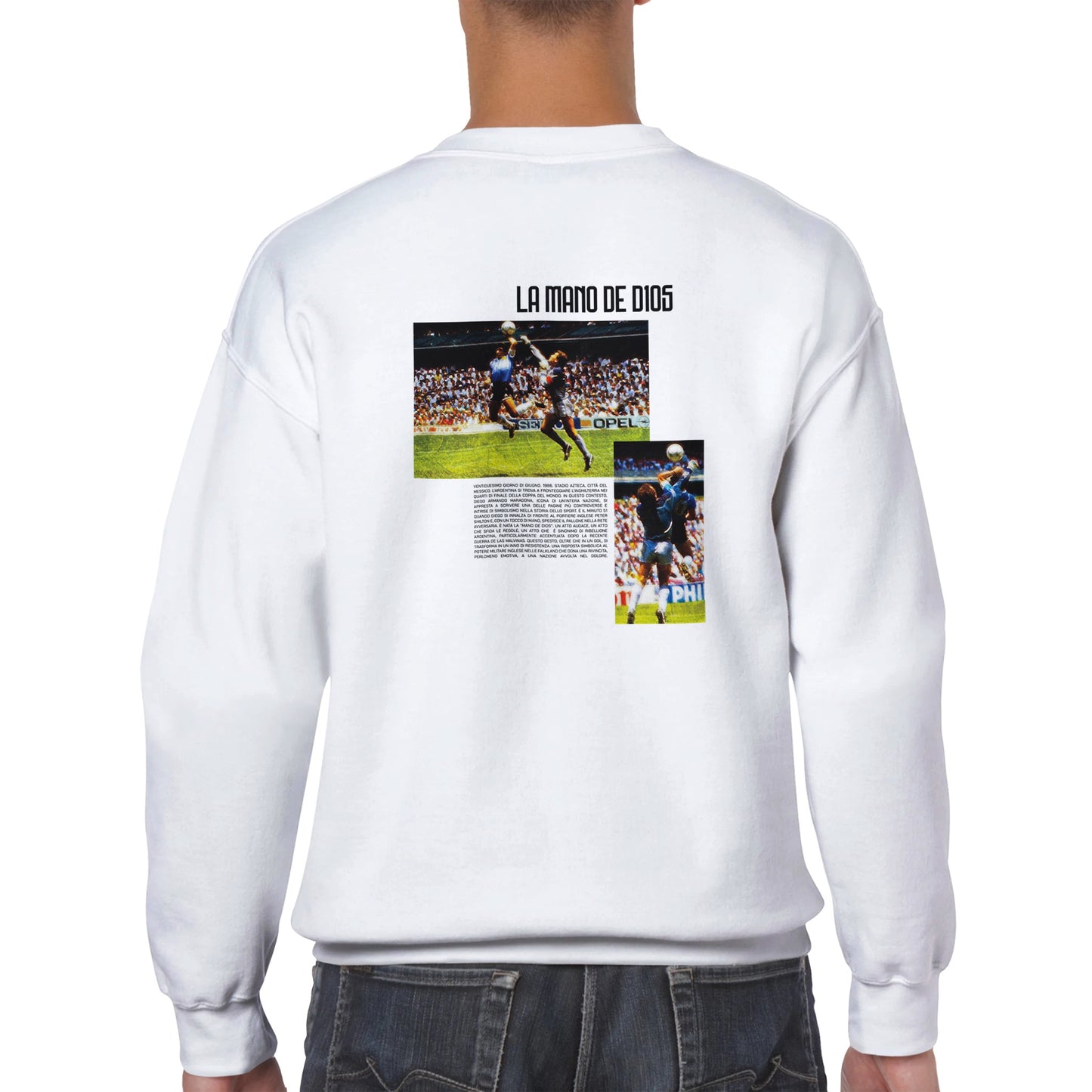 LA MANO DE D10S | Maradona | Sweatshirt stampata