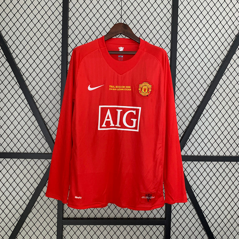 Manchester United Maillot Rétro Manches Longues 07/08